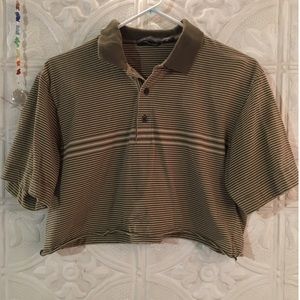 🍃 Vintage Collared Crop Top 🍃